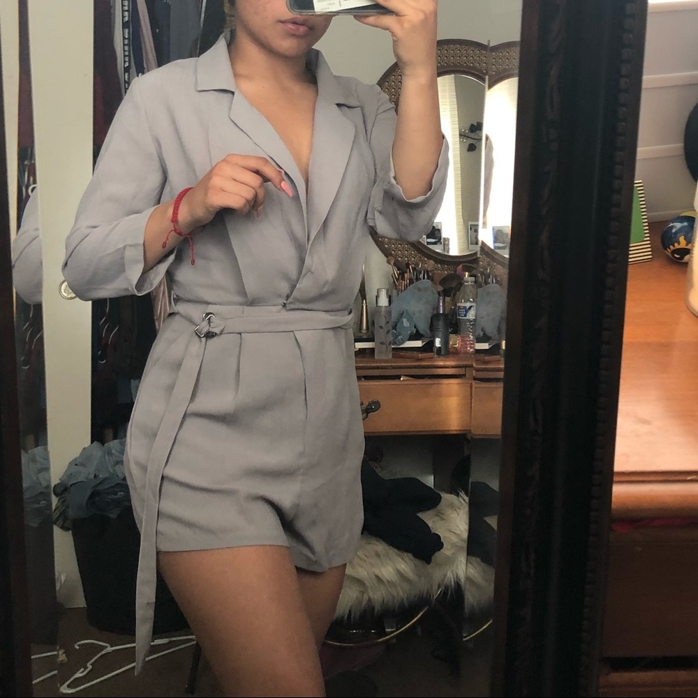 Suit romper gray size small